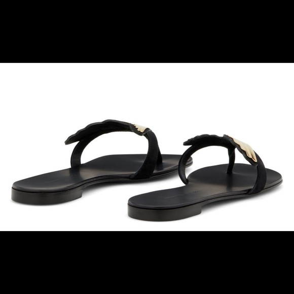 giuseppe zanotti BNIB suede & gold wing sandals - Picture 3 of 6